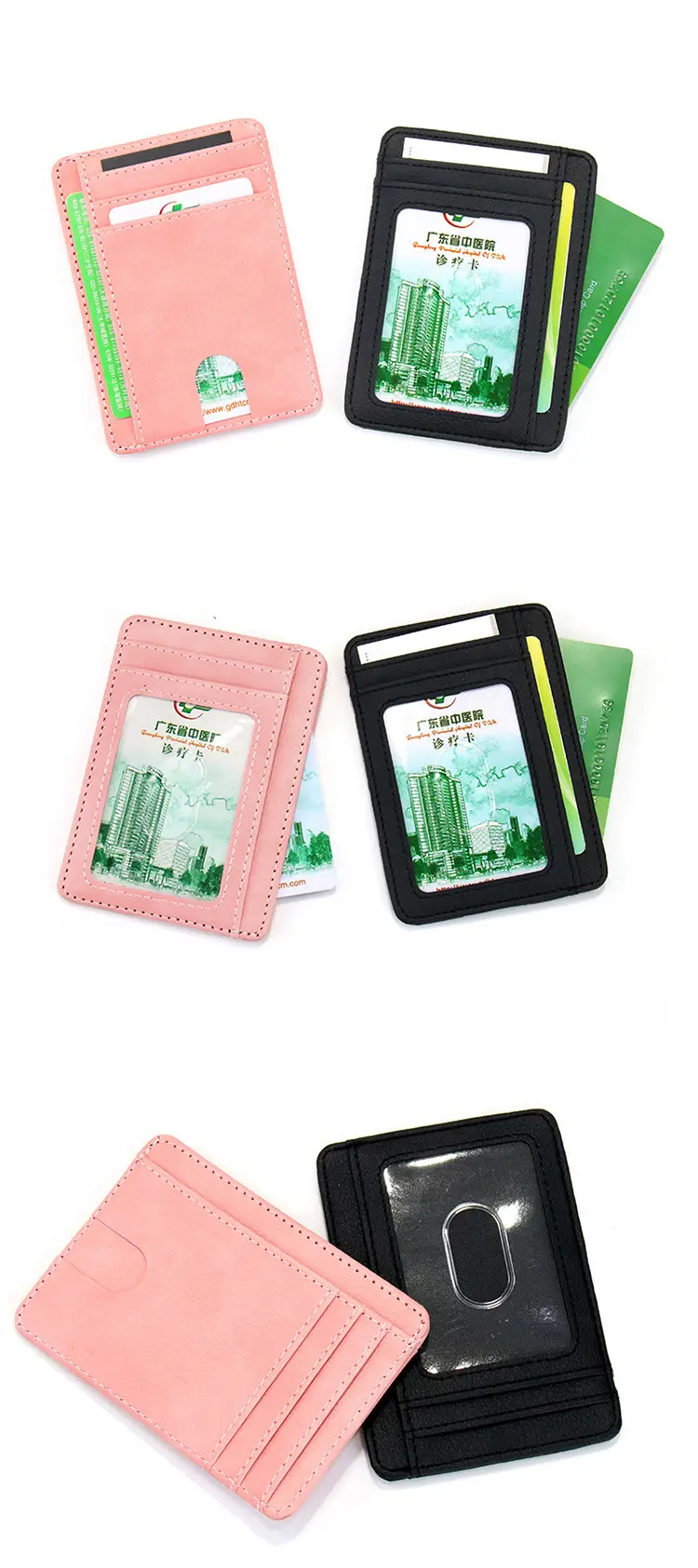 Clear ID window of the BEARKY GT22 card holder displaying an ID card